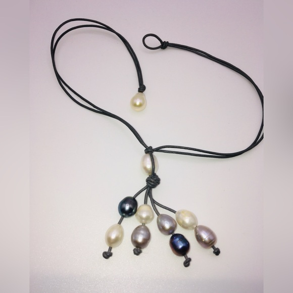 Freshwater Pearl Lariat Necklace - Picture 7 of 8